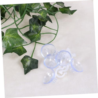 2m Jungle Vines Artificial Leaf Decor for Reptiles Habitat Accessories with Suction Cups for Lizards Frogs Snakes and More Flexible Rattan Strips for Terrarium