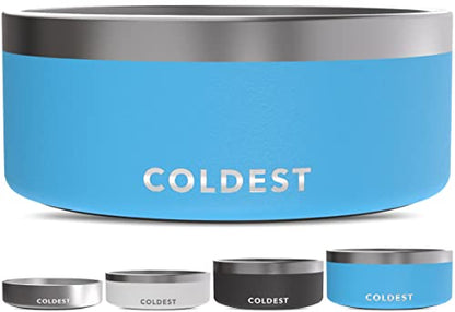 Coldest Dog Bowl - Anti Rust Metal, Non Slip, 3 Layers Insulated Stainless Steel Dog Bowls - Spill Proof & Heavy Duty - Water Bowl for Dogs, Cats & Pets, Dish Washer Safe (100 oz, Celestial Blue) - color: Celestial Blue, size: 100 oz