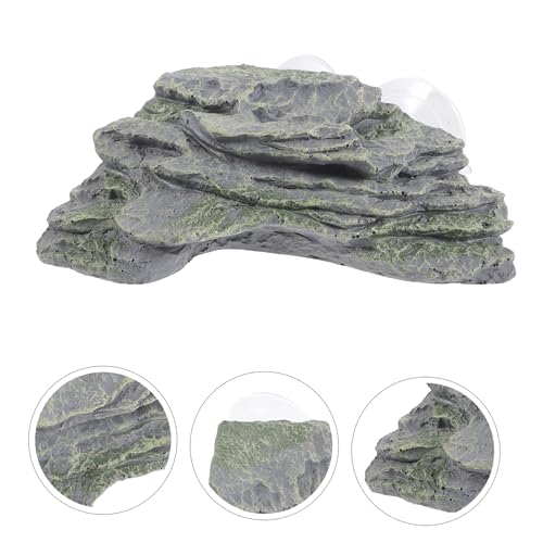 SUPVOX Turtle Basking Platform Suction Floating Island for Aquariums Hideout Playground for Turtles Lizards and Other Reptiles Multi Functional Tank Decor
