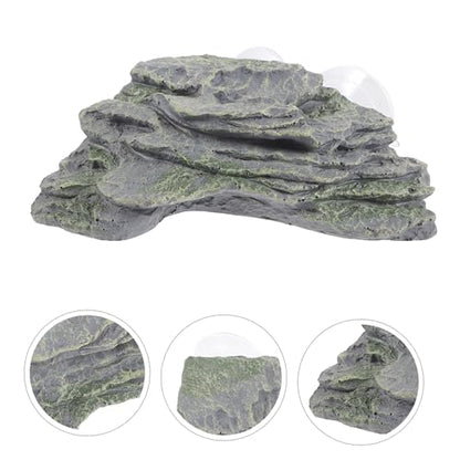 SUPVOX Turtle Basking Platform Suction Floating Island for Aquariums Hideout Playground for Turtles Lizards and Other Reptiles Multi Functional Tank Decor