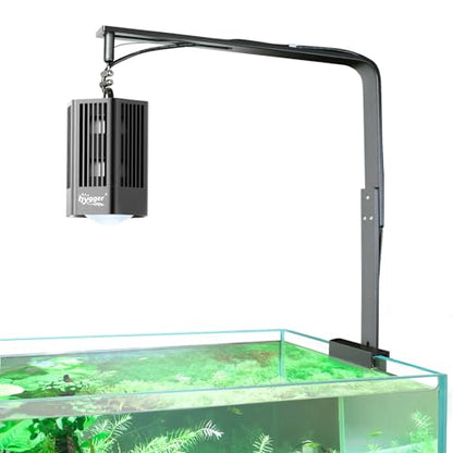 hygger 60W Aquarium Light Full Spectrum RGB COB LED Clip On Fish Tank Grow Light with Mounting Bracket Compatible with Timer Smart Plug for Low-to-High Light Demanding Aquatic Plants