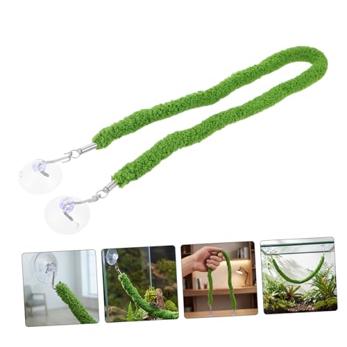 ULTECHNOVO Realistic Jungle Vines Climbing Rope for Reptiles and Snakes with Enhanced Grip Surface and Stable Climbing Support, Plush and Plastic Material Rope with Suction Cup Hook