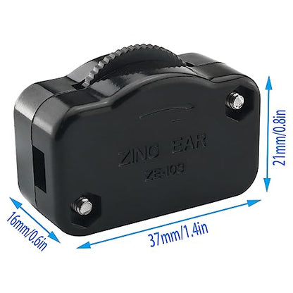 Hi-Low Dimmer Switch ZZLZX SPT-2 High to Low Inline Brightness Control Switch for 18/2 Lamp Cord, Black