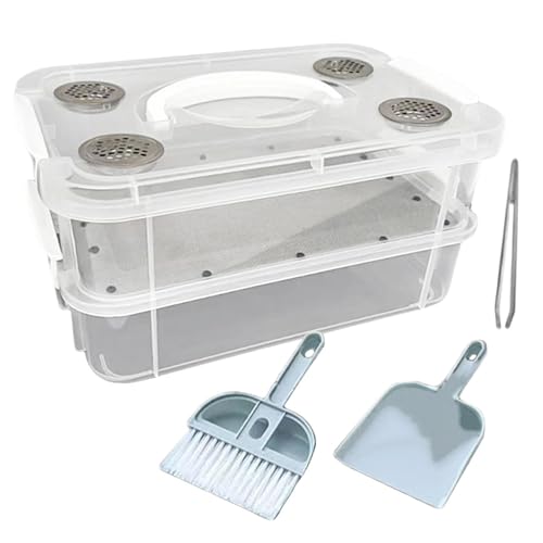 Mealworm Breeding Kit | Odor Resistant with Ventilated Lid,Mealworm Breeding Bins | for Reptiles, Birds, Chickens, Lizards, Bearded Dragon, Frogs, Tortoises