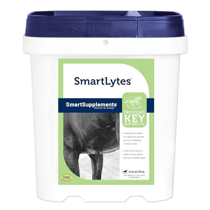 SmartEquine SmartLytes, 3.7 lb, 56 Servings | Horse Electrolyte Powder Supplement | Encourages Hydration, Replenishes Electrolytes | No Added Sugar | Cherry Flavor