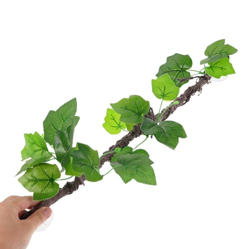ARTIBETTER Artificial Reptile Vines Climbing Branch with Suction Cup Flexible Jungle Vine Terrarium Decoration for Snakes Chameleons and Amphibians Habitat