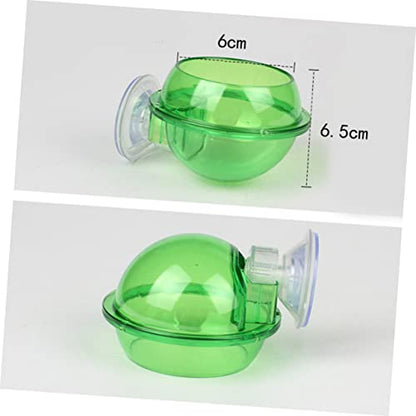 Toddmomy Reptile Feeder Bowl Suction Cup Lizard Water Dish for Chameleon Turtle Small Pet Drinking Bowl