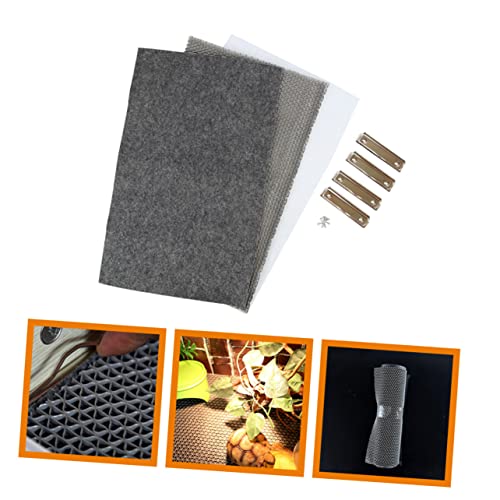 Abaodam 1set Reptile Terrarium Mat Liner Snake Bedding and Moisture Retention Carpet for Turtles Lizards and Snakes Washable and Reusable Reptile Habitat Flooring Gray - color: Dark Grey