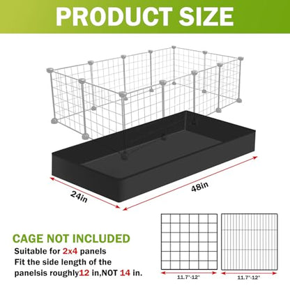 DZWLKJ Guinea Pig Cage Liner,Tarp Bottom Waterproof and Washable Base,Elastic Cord, Also for Rabbits, Bunny, Chinchesillas, Hedgehog, Ferrets and Other Small Animals(24x48 inches)