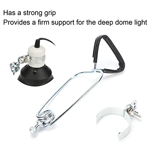 Zerodis Adjustable Reptile Lampshade Fixing Clip,Lampshade Holder Clamp Lamp Stand Fixture for Ceramic Heat Emitter Infrared Baking Heat Lamp