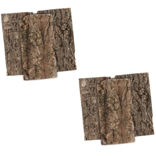 ABOOFAN 6pcs Bark Aquarium Decor for Reptile Tank Realistic Background Decoration for Terrariums Versatile and Easy to Use for Lizard Snake and Other Pets