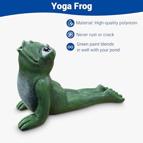 NFESOLAR Yoga Frog Spitter Fountain for Water Feature | Frog Fountain with Clear Tubing, Never Rust or Crack for Ponds, Water Gardens N9712 - size: Yoga Frog