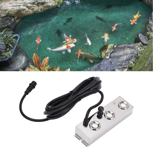 ciciglow Ultrasonic Fogger 3 Heads, IP67 Water Proof Ultrasonic Mist Maker 4.5L Per Hour, Ultrasonic Mister Humidifier with 3 Meters Cable, for Pond, Greenhouse, Rockery, Lawn Decoration