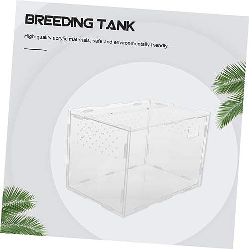 Acrylic Reptile Breeding Box Reptile Terrarium Case for Snakes Lizards and Tortoises Sturdy PET Supply Lid