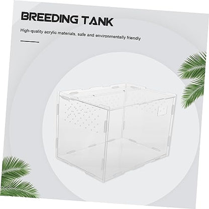 Acrylic Reptile Breeding Box Reptile Terrarium Case for Snakes Lizards and Tortoises Sturdy PET Supply Lid