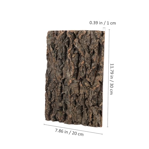 Luxshiny 2 Pcs Natural Cork Bark Aquarium Bark Terrarium Decor for Reptiles and Fish Tanks Climbing and Hiding Spots for Bearded Dragons Lizards Geckos Safe and Easy to Install Wall