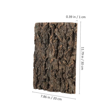 Luxshiny 2 Pcs Natural Cork Bark Aquarium Bark Terrarium Decor for Reptiles and Fish Tanks Climbing and Hiding Spots for Bearded Dragons Lizards Geckos Safe and Easy to Install Wall
