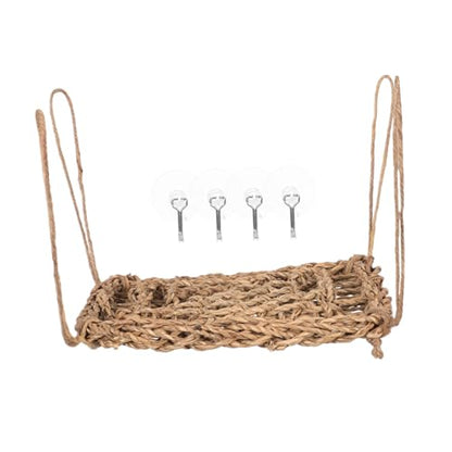 Hemoton Cooling Hammock for Animals Woven Reptile Swing Bed for Bearded Dragons Geckos and Hamsters Durable Design with Easy Installation Pet Resting Place