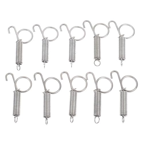100 Pcs Multipurpose Spring Lock Animal Pet Cage Latches Rabbit Door Tension with Hook