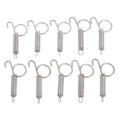 100 Pcs Multipurpose Spring Lock Animal Pet Cage Latches Rabbit Door Tension with Hook