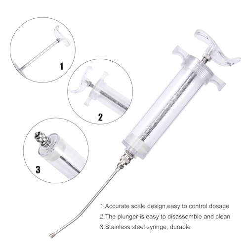 20ML Baby Bird Feeding Syringe Set Pet Syringe with 6 Pcs Curved Gavage Feeding Tubes and Bird Drinker Stainless Steel Metal Feeding Spoon for Baby Birds Parrot Small Pet - size: 20ML