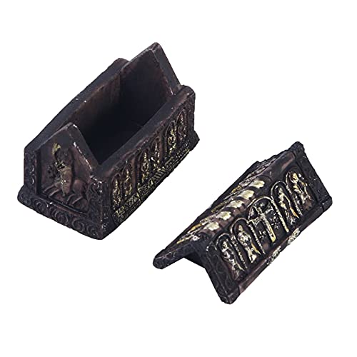 Aquarium Fish Tank Coffin Decorations Reptile Turtle Lizard Spider Tanks Ancient Egypt Terrarium Death Décor Ornament Pet