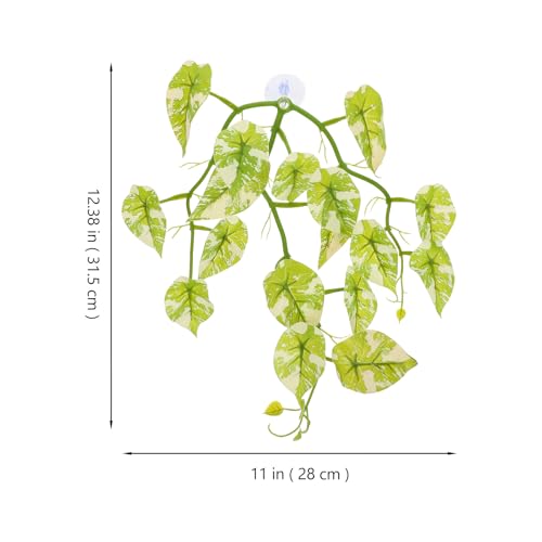 Cabilock Reptile Climbing Decor Artificial Terrarium Plants with Suction Cups Hanging Simulation Vines for Lizard Habitat and Snake Tank Pet Supplies
