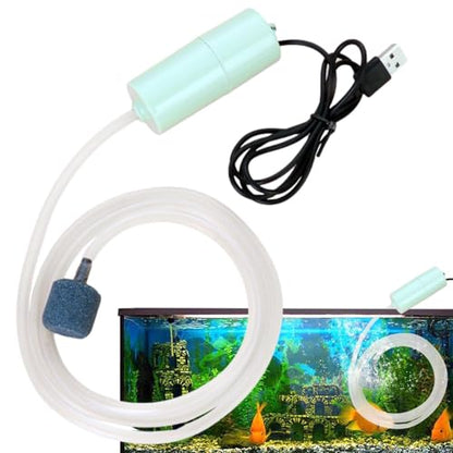 Tiny Water Pump | Mute Aquarium Pump with Uniform Air Bubble | 5V Fish Tank USB Portable for Fish Tanks Buckets Home Tanks - color: Green