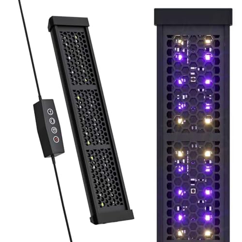 12 Inch LED Reptile Light Bar UVB 10.0, Ultra-Slim Aluminum UVA Basking Lamp with Timer & Dimmer, Even Light Output for Terrariums, Bearded Dragons and Turtles - size: 12 inches