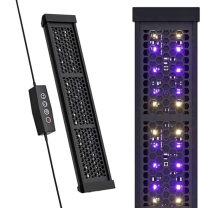 12 Inch LED Reptile Light Bar UVB 10.0, Ultra-Slim Aluminum UVA Basking Lamp with Timer & Dimmer, Even Light Output for Terrariums, Bearded Dragons and Turtles - size: 12 inches