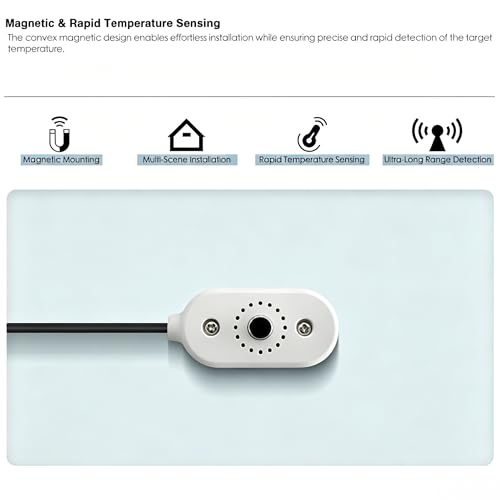 5V USB Digital Temperature Controller Socket, 0-60°C Adjustable Thermostat with Magnetic Probe,2A10W Output for USB Fan,Reptile Tank,Greenhouse,Aquarium &AV Cabinet Temperature Control and Ventilation