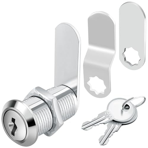 Cabinet Cam Locks 1-1/8 Inch - Zzbety Mailbox Locks Keyed Alike for Secure Files Drawers Mailbox RV Camper Door Tool Box (1 Pack/Zinc Alloy) - size: 1-1/8 Inch