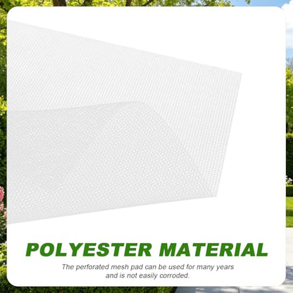 lasuroa 10pcs Flower Pot Hole Mesh Pad, 11.8x7.8 Inch Bonsai Mesh Drainage Screens Plant Pot Drainage Meshes for Preventing Clart Leakage (White) - color: White