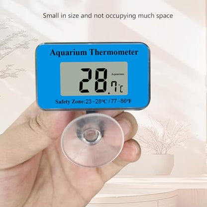 Suction Cup Reptiles Thermometer Hygrometer, Fast-Read °f / °c Digital Temp & Humidity Gauge for Terrarium Tank Enclosure, for Bearded Dragon, Snake, Tortoise