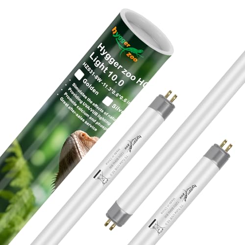 3-Pack UVB Reptile Light 10.0 Bulb 8W T5 Fluorescent Desert Lamp UVA for Bearded Dragon Tortoise Reptile & Amphibian - size: 8W-3PCS
