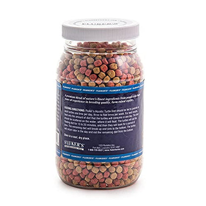 Fluker's Aquatic Turtle Diet, Food Pellets for Turtles, 8 oz (Pack of 2) - size: 8 Ounce (Pack of 2)