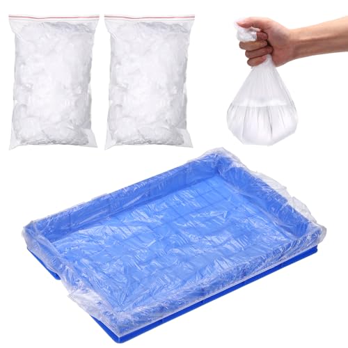 Disposable Bird Cage Liners, Clear Plastic Cage Liners for 28x20 Inch Pallets Tray Universal Elastic Film, (100 Pcs), Intended for Parakeet/Cockatiels/Rabbit/Guinea Pig - size: 28x20 Inch