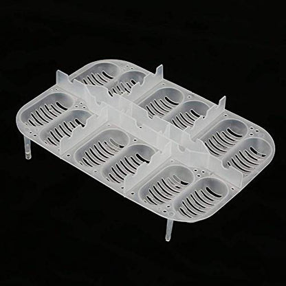 Fdit Snakes Lizards Reptiles Eggs Incubator Tray Hatcher Box with Thermometer for Hatching Snake Lizards 12 Grids