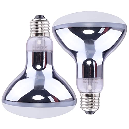 Aiicioo Intense Basking Bulb Spot Lamp - 2 Pack Heat Lamp 150W Simulated Natured Sunlight Heat Lamp Bulb UVA Light for Reptile Bearded Dragon Snake Tortoise - color: White, size: 150W