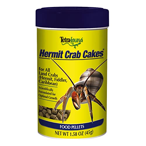 TetraFauna Hermit Crab Cakes 1.58 Ounces, Food Pellets For All Land Crabs, 100ml (16976) - size: 1.58 Ounce (Pack of 1)