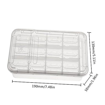 FRCOLOR Compartments Transparent Reptile Breeding Isolation Box Hatching Incubator for Snakes Turtles Geckos and Lizards Easy Observation and Cleaning for Incubation