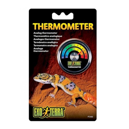 Exo Terra Thermometer for Reptile Terrarium – Provides Temperatures in Both Celsius and Fahrenheit - size: One Size