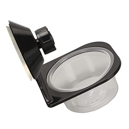 Zerodis Reptile Food Water Feeding Bowl, Sturdy Reptile Food Water Breeding Dispenser Transparent ABS Hanging with Suction Cup for Garden for Farm (Single Bowl)