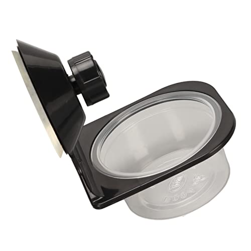 Naroote Crested Gecko Food Dish, Reptile Water Food Feeder Pot, Hanging Transparent Reptile Food Water Bowl Gecko Food Cups with Suction Cup for Pet Food and Water Feeding (Single Bowl)