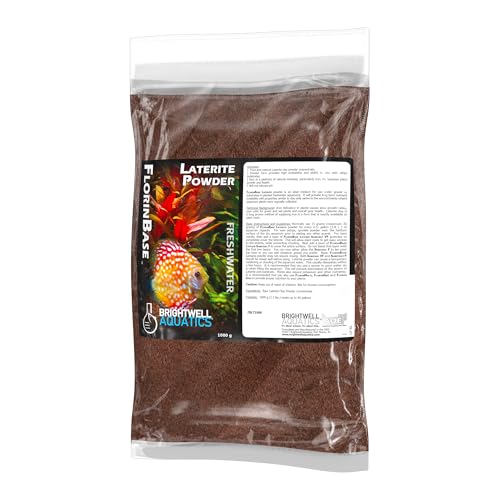 Brightwell Aquatics FlorinBase Laterite Powder – Iron-Rich Clay Substrate for Planted Aquariums – Enhances Root Growth, Plant Health – pH Neutral, 1000g - size: 1000 grams