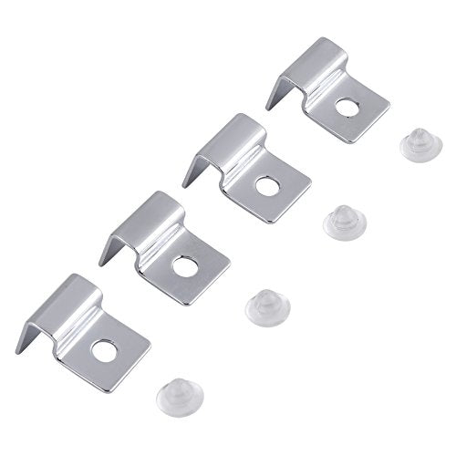 4 Size 4Pcs Stainless Steel Aquarium Fish Glass Cover Support, Universal Lid Clips (6mm)
