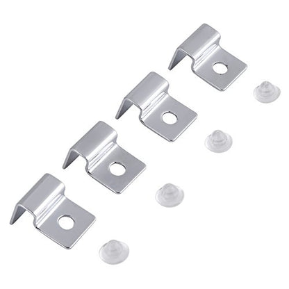4 Size 4Pcs Stainless Steel Aquarium Fish Glass Cover Support, Universal Lid Clips (6mm)