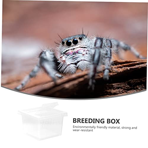 Transparent Reptile Breeding Box Durable Plastic Habitat with Ventilation for Lizards and Insects Pet Feeding Container for Comfortable Living Environment