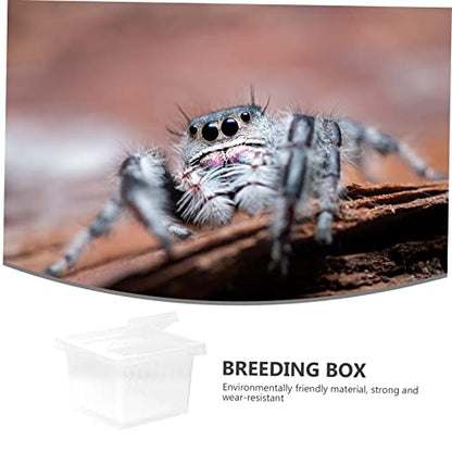 Transparent Reptile Breeding Box Durable Plastic Habitat with Ventilation for Lizards and Insects Pet Feeding Container for Comfortable Living Environment
