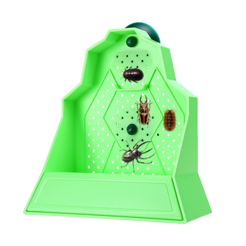 Bearded Dragon Feeder, Wall-Mounted Reptile Feeding Bowl, Anti-Escape Feeder with Suction Cup, Bearded Dragon Tank Accessories for Terrarium, Vivarium, Lizard, Gecko, Frog